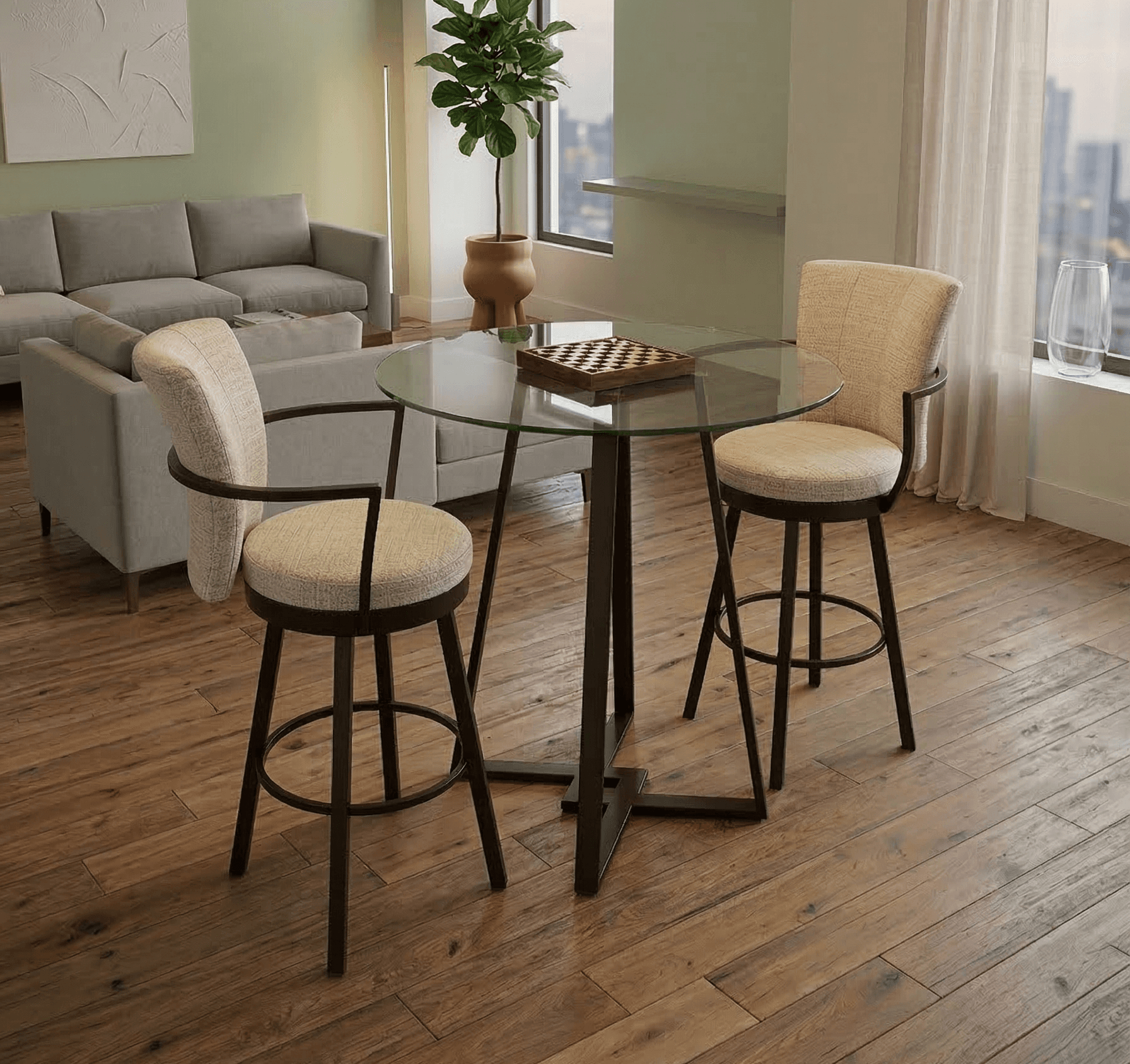 Dirk Round Bar Height Table by Amisco - image 1