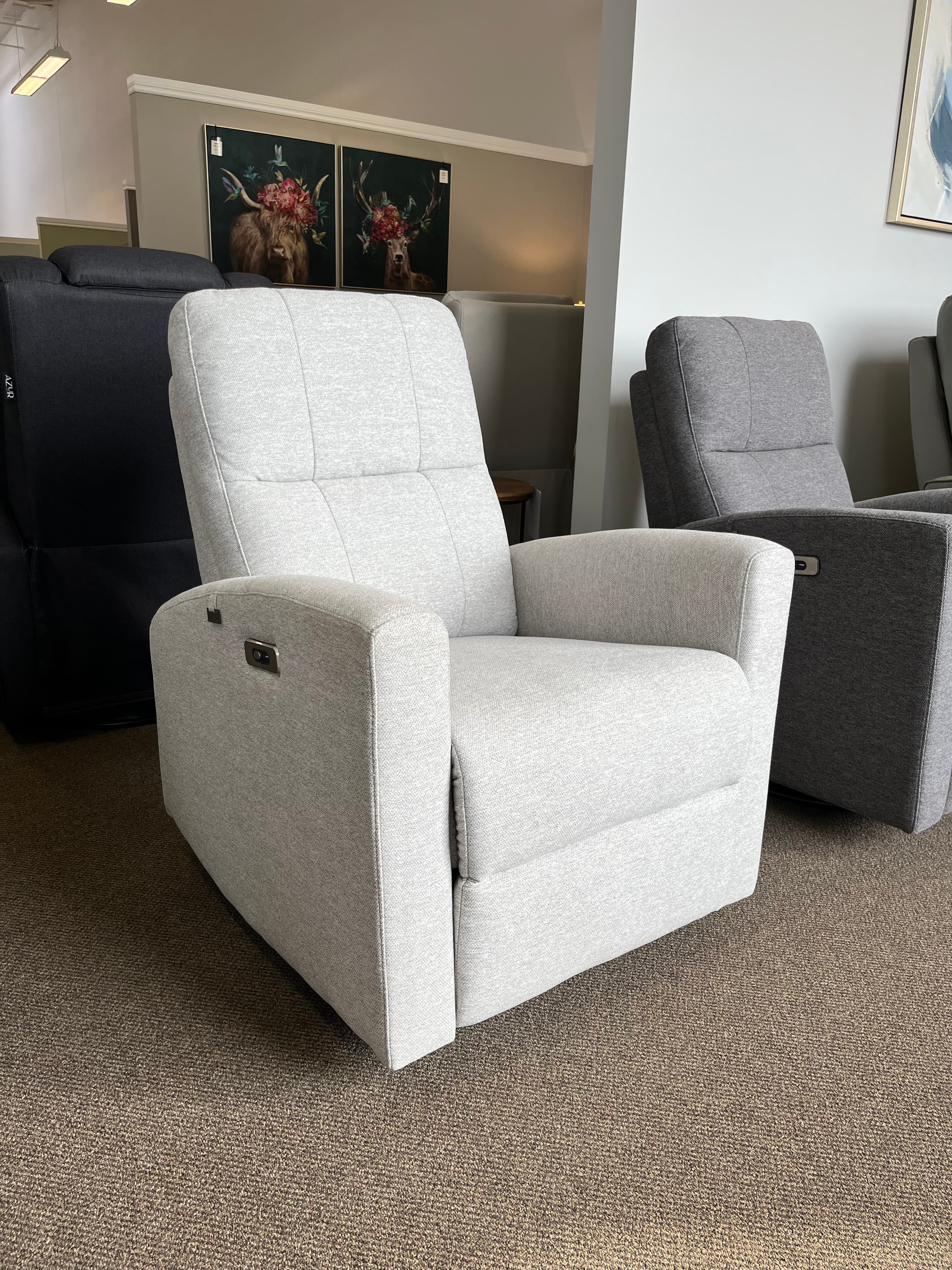 Florence Swivel Glider Power Recliner Chair by Azur