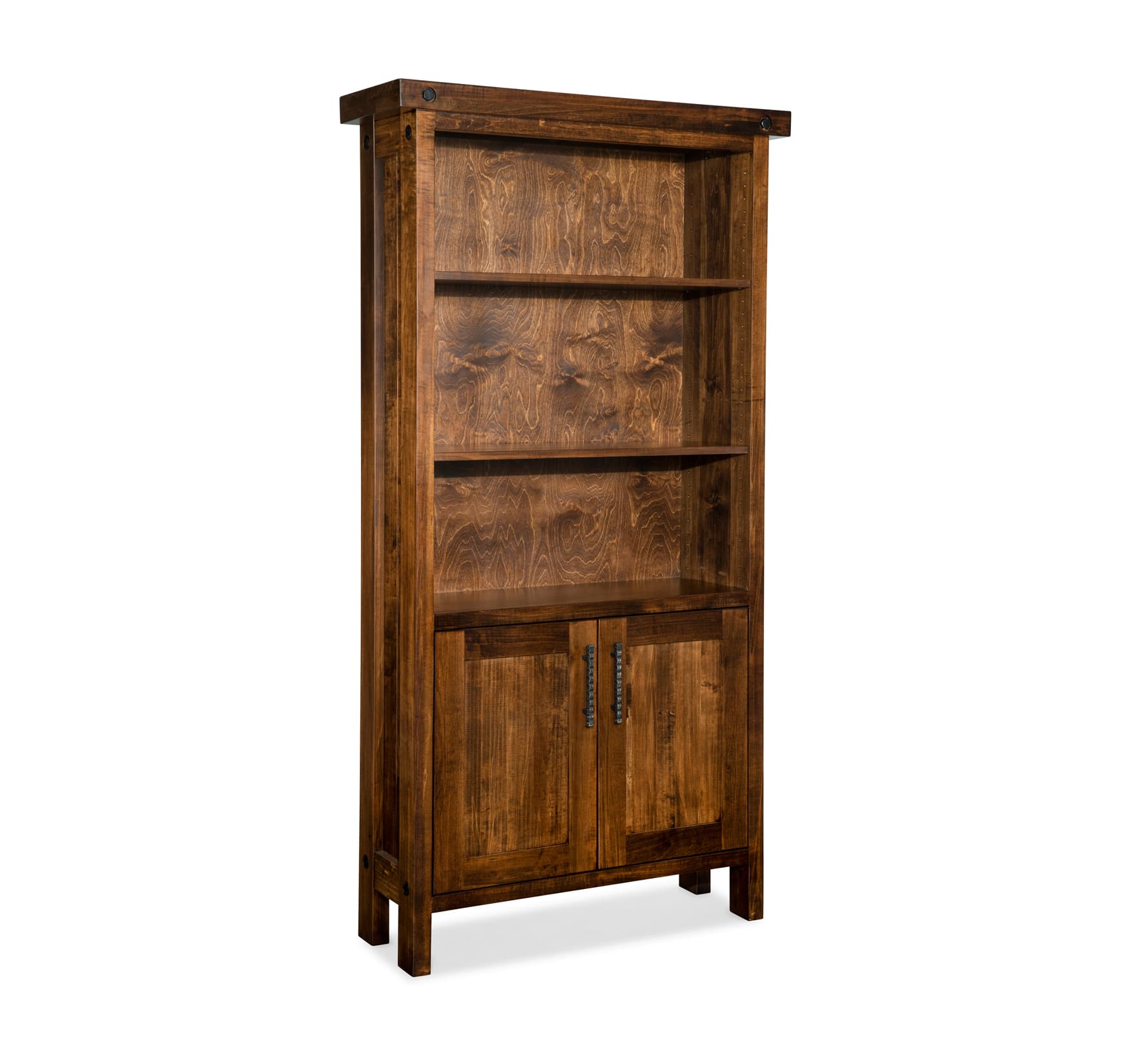 Rafters Bookcase w/Doors by Handstone