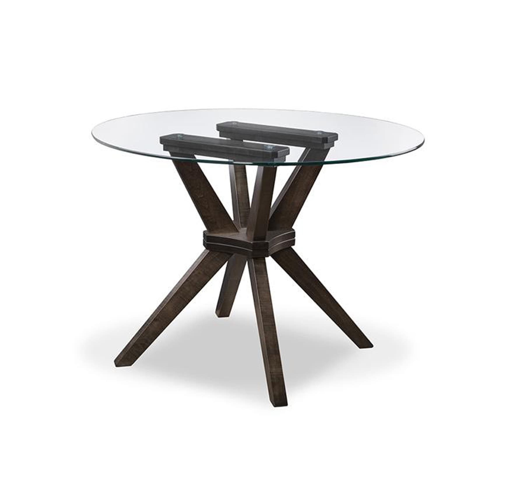 Tribeca Round Glass Dining Table by Handstone