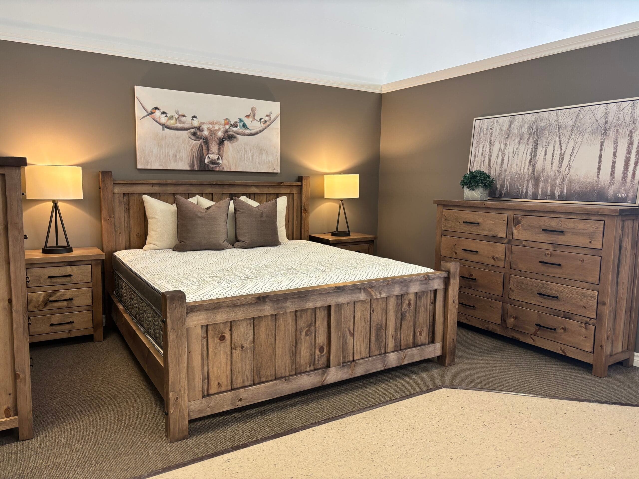 King Rustic Pine Bedroom Set by Ajaco - image 1