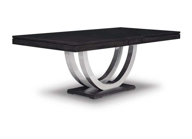 Contempo Dining Table w/Metal Curve by Handstone