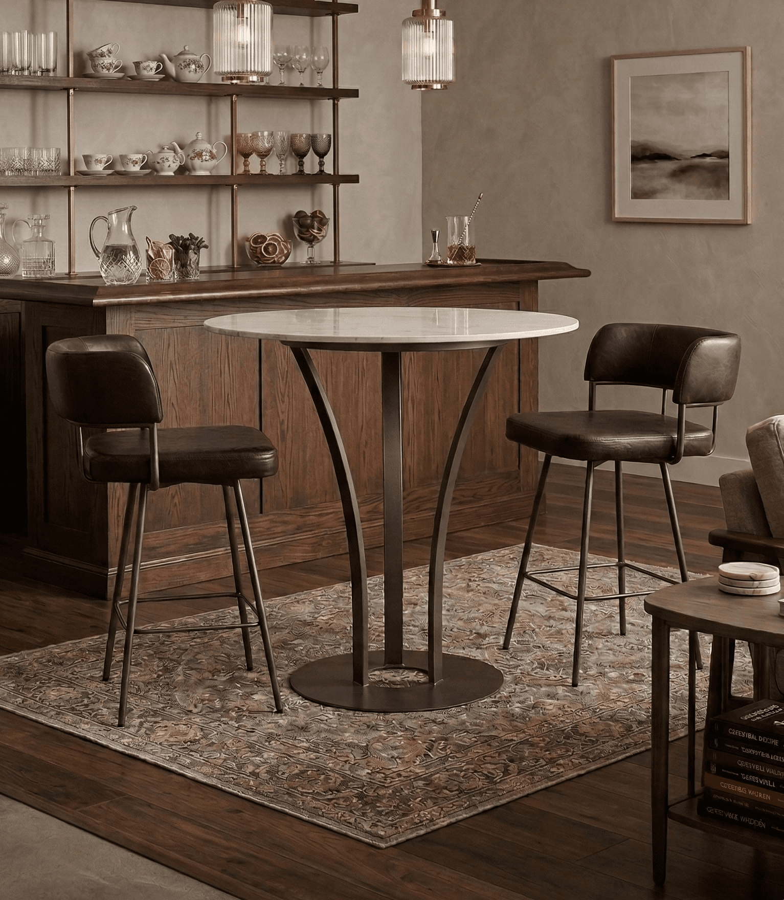 Dalia Counter Height Table & Enya Stools by Amisco - image 1