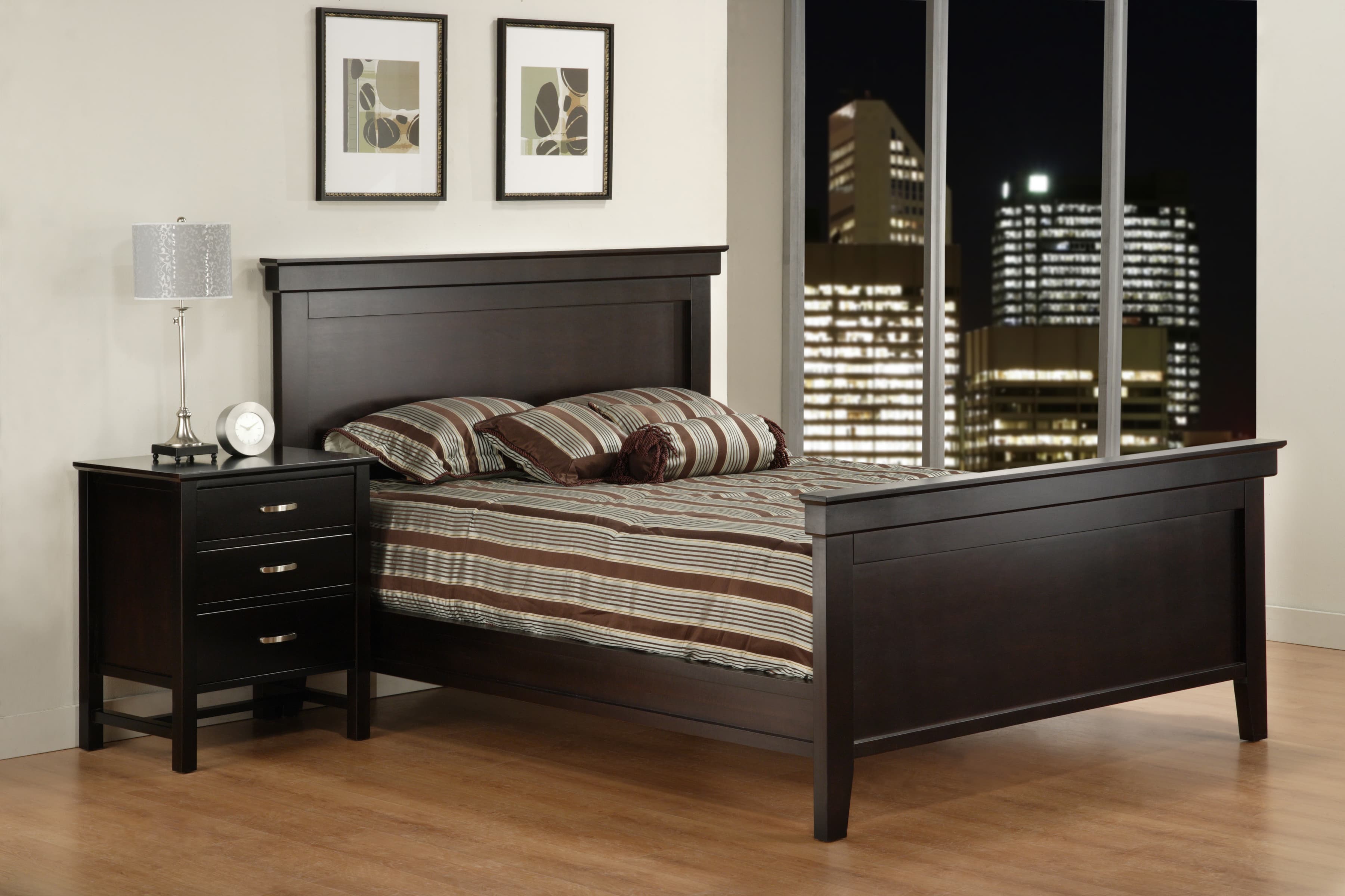 Brooklyn Bed w/High Footboard by Handstone