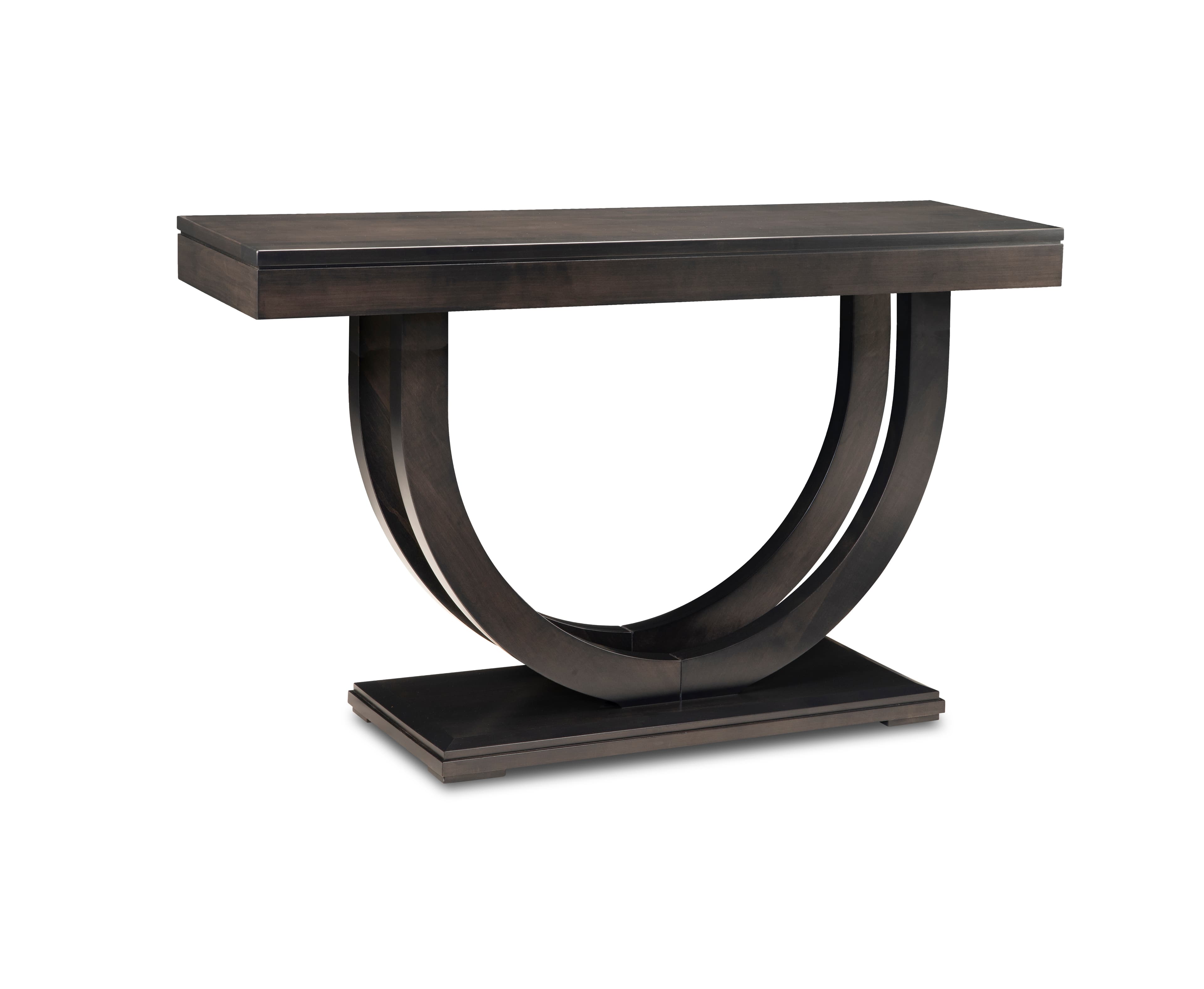 Contempo 54" Pedestal Sofa Table w/Wood Curve by Handstone
