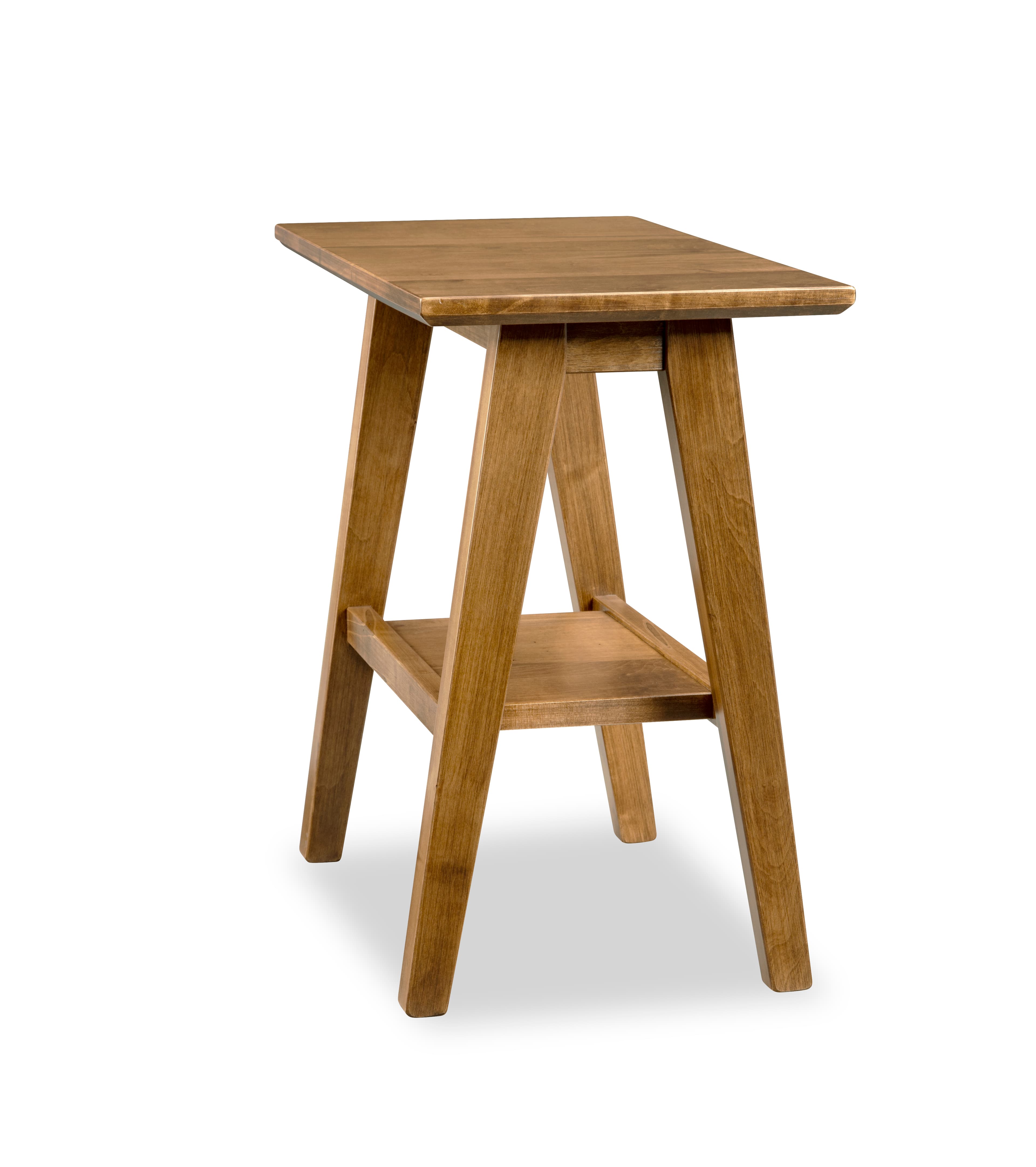 Tribeca Leg Chairside Table w/Shelf by Handstone