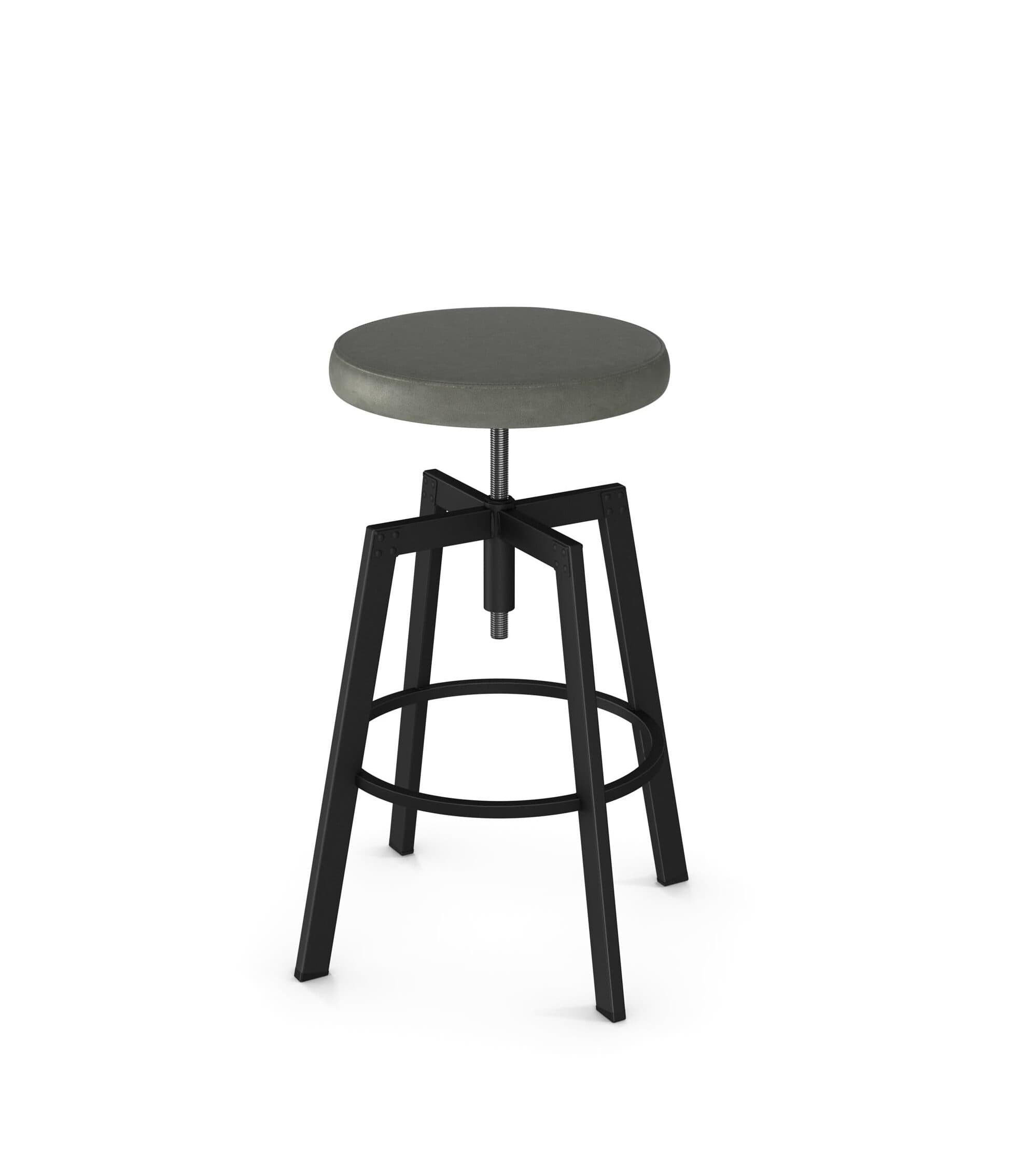 Architect Screw Swivel Stool w/Fabric Seat by Amisco