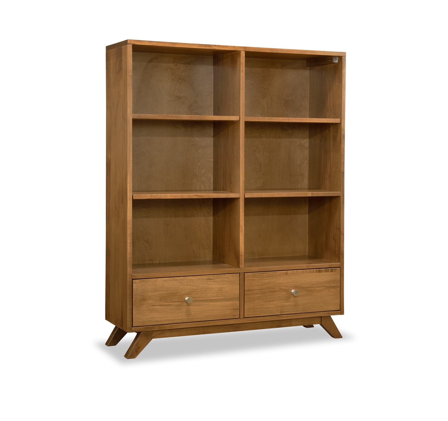 Tribeca Double Bookcase w/2 Drawers by Handstone