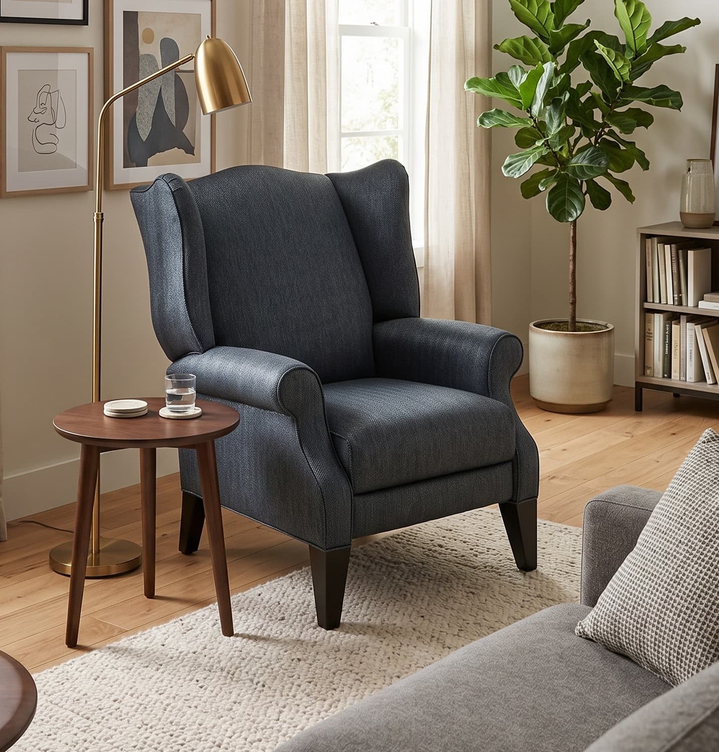 2220 Push Wing Back Chair by Decor-Rest