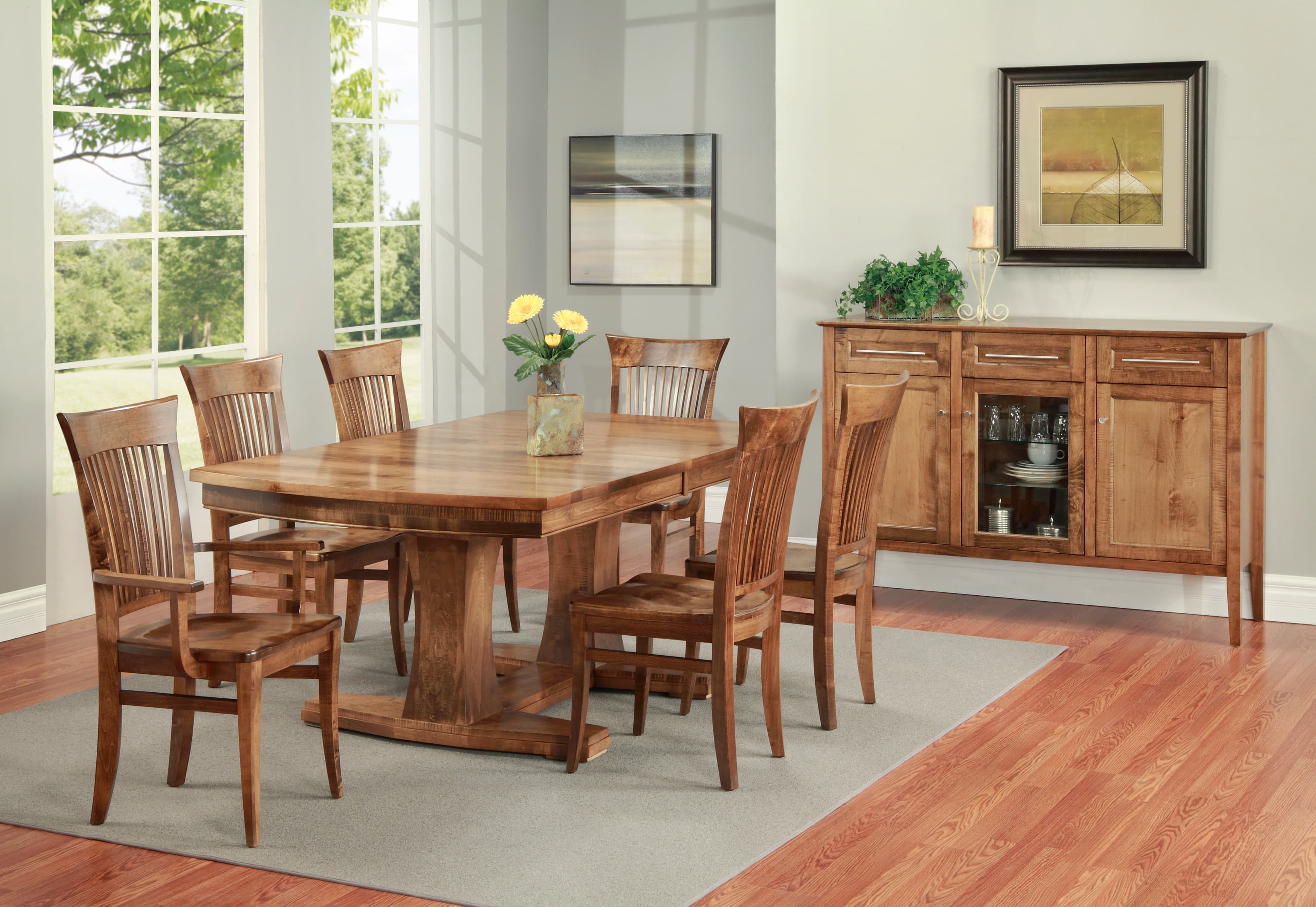 Stockholm Double Pedestal Dining Table by Handstone