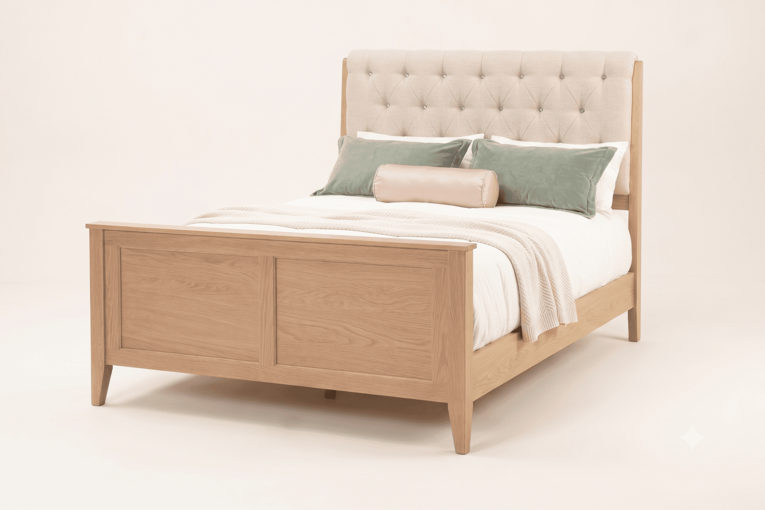 Monticello Bed w/High Footboard by Handstone
