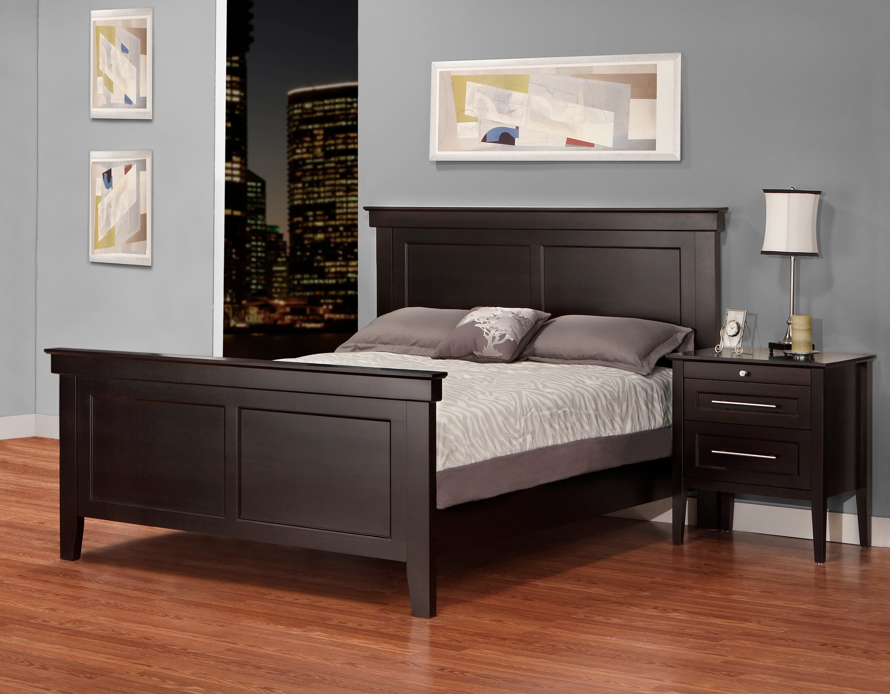 Stockholm Bed w/High Footboard by Handstone