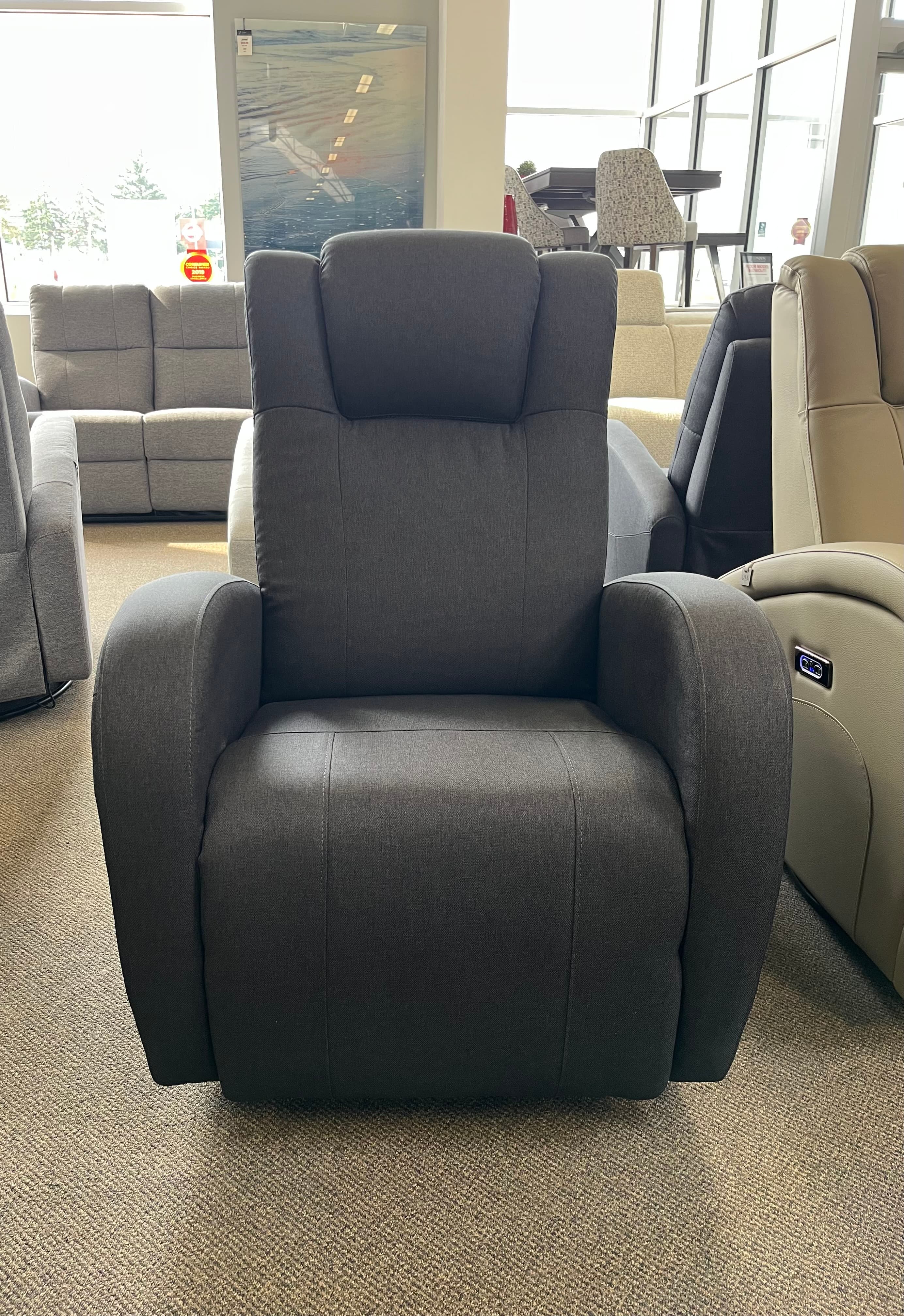 Marseille Swivel Glider Power Recliner Chair w/Adjustable Headrest by Azur