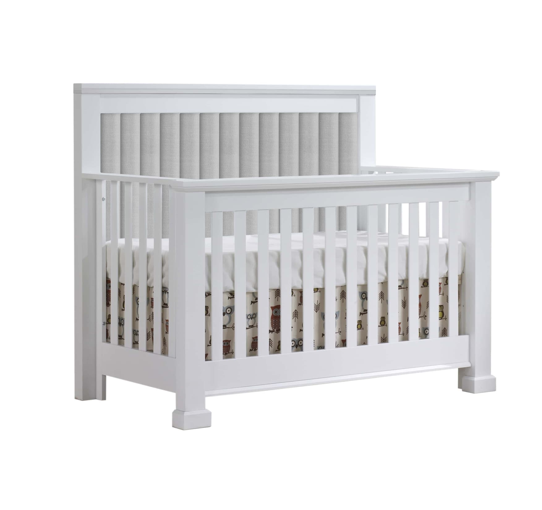 Taylor Convertible Crib w/Upholstered Headboard by Natart