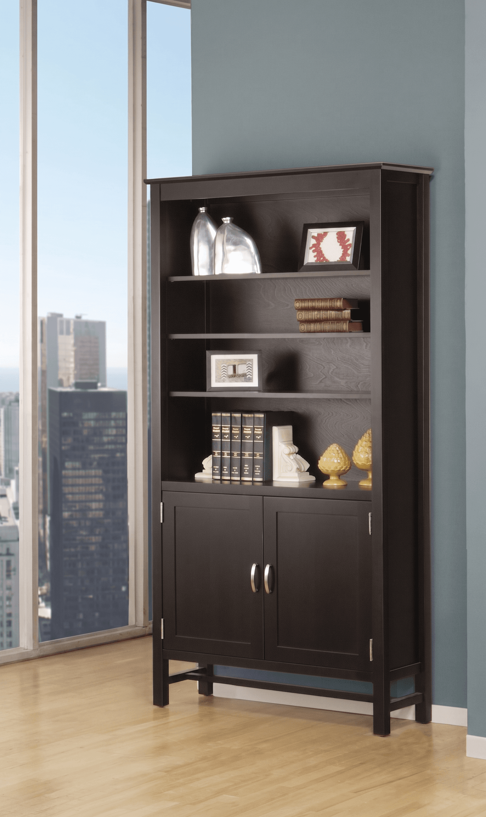 Brooklyn Bookcase w/2 Doors by Handstone