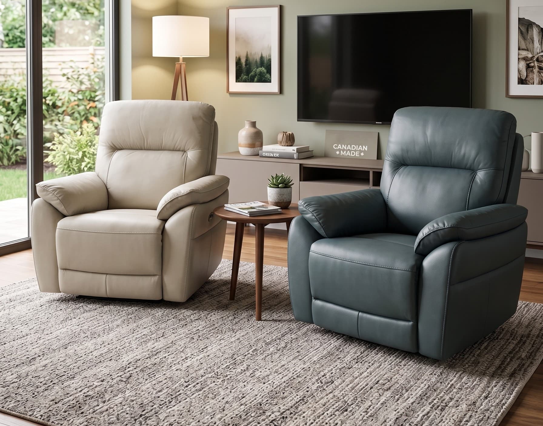 Oakland Leather Swivel Glider Power Recliner Chair by Azur