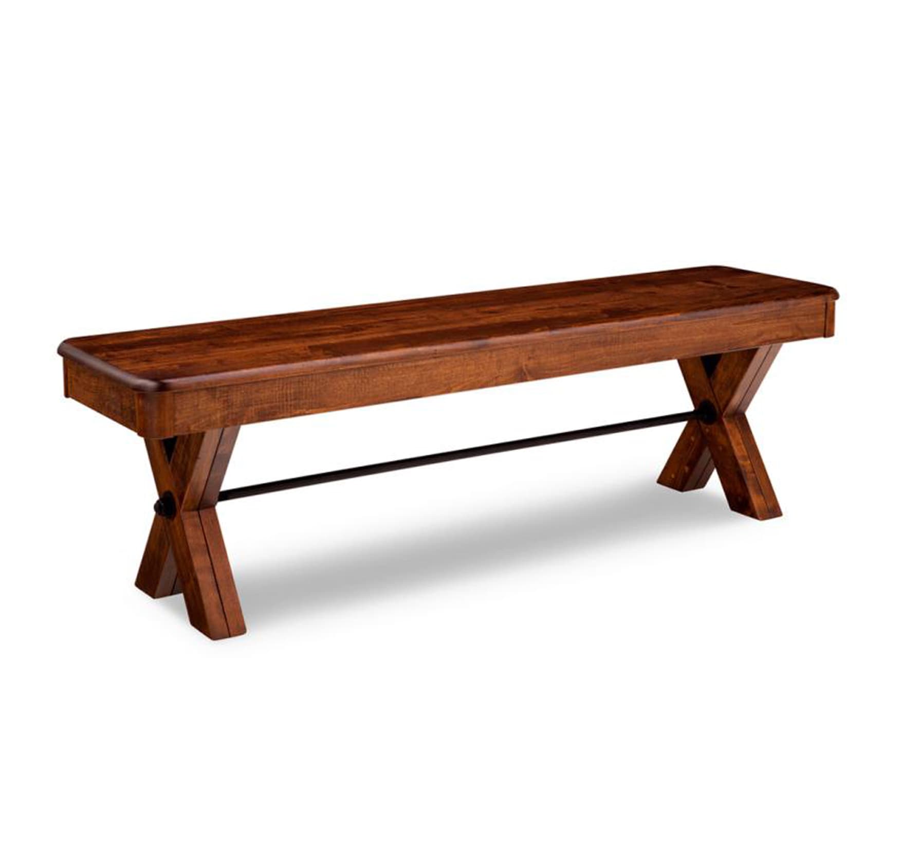 Saratoga 48"- X Base Bench w/Wood Seat by Handstone