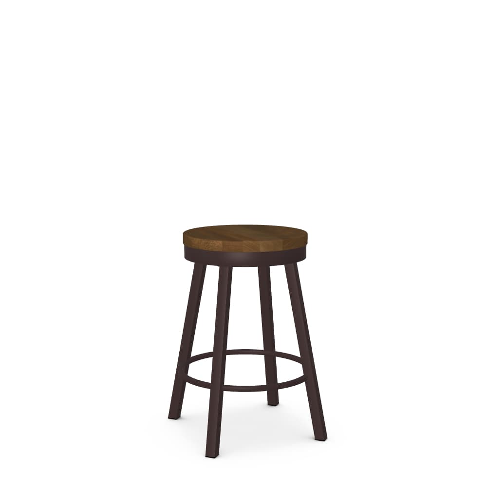 Connor Swivel Stool w/Wood Seat by Amisco