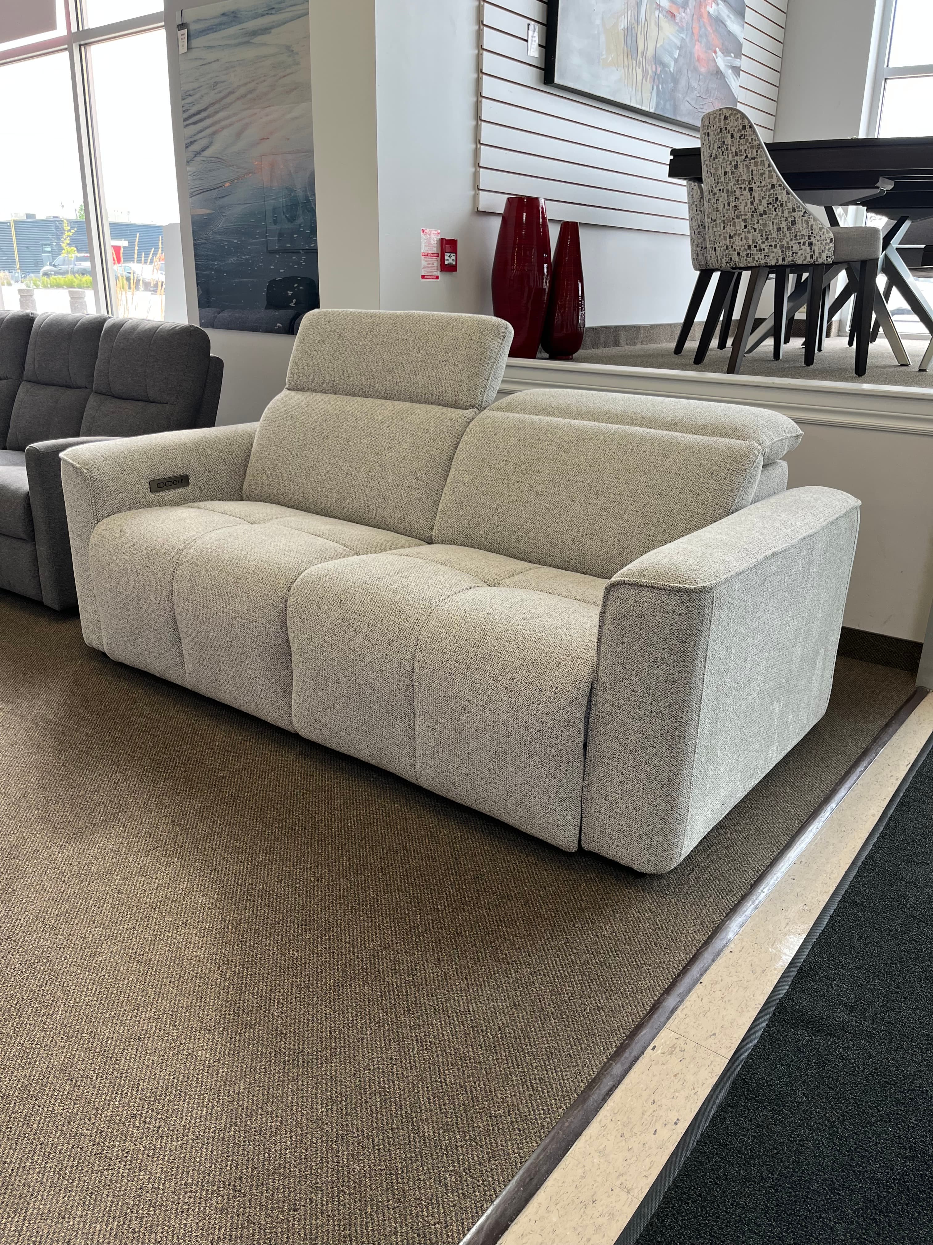 London Power Recliner Sofa w/Adjustable Headrest by Azur