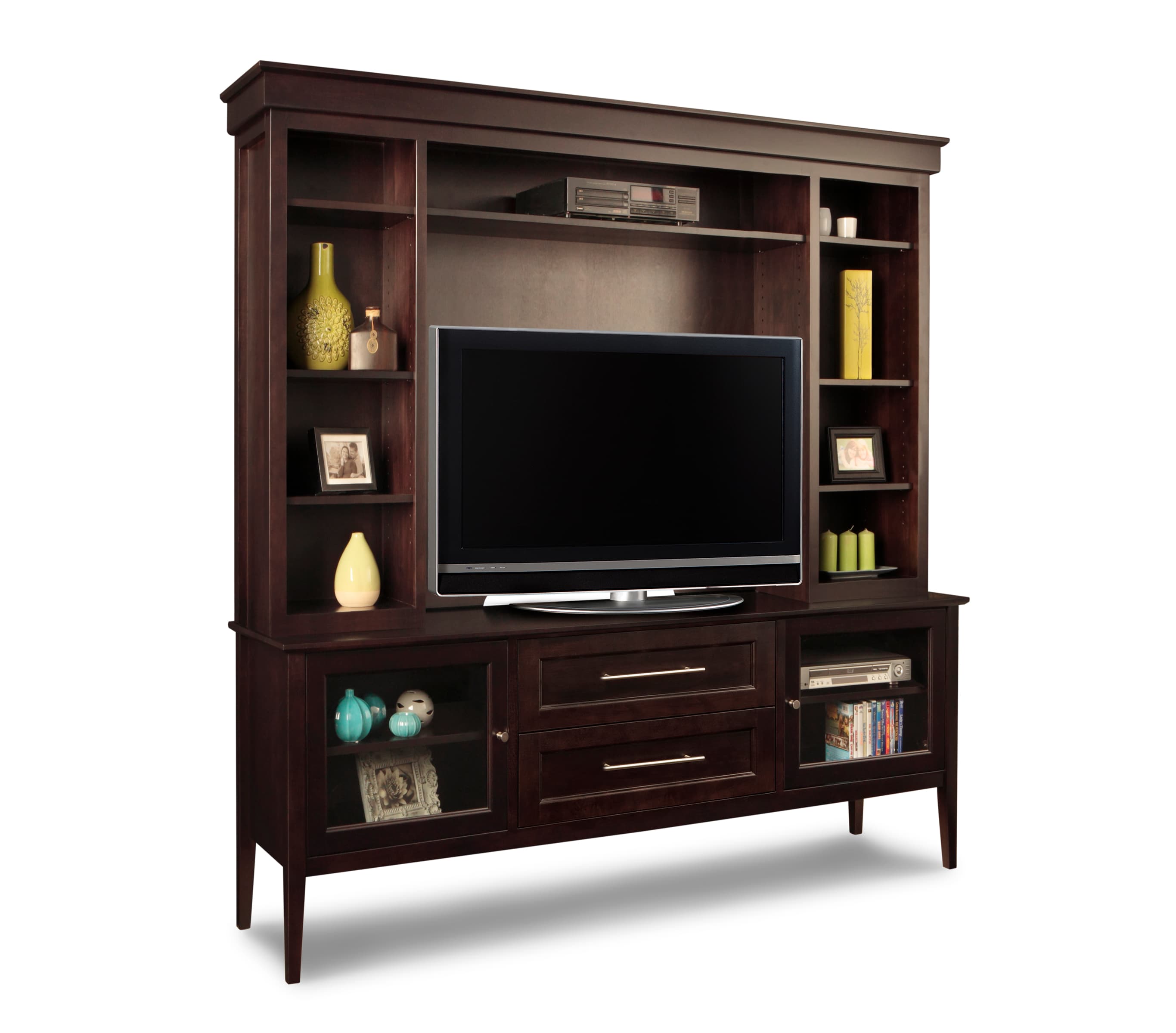 Stockholm 86" Entertainment Unit w/Hutch by Handstone