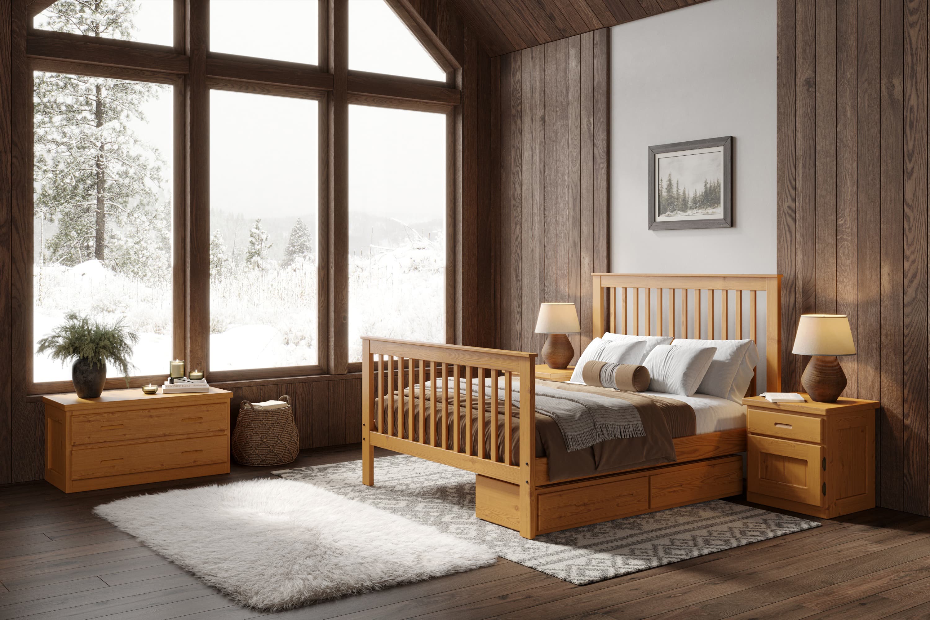 Queen Mission Bed by Crate Designs