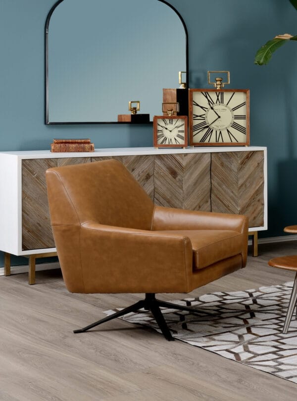3097 Leather Swivel Chair by Decor-Rest