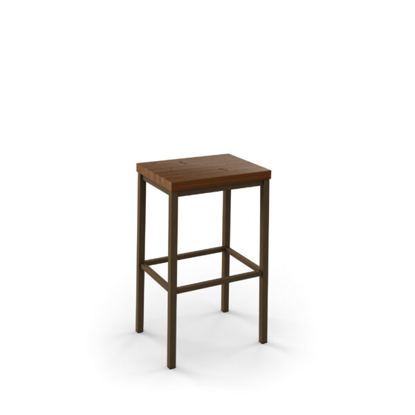 Bradley Stool w/Wood Seat by Amisco