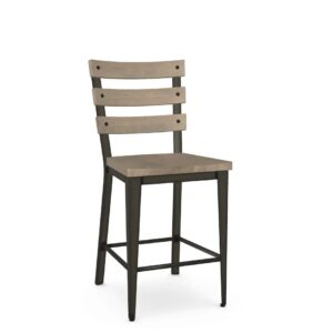 Dexter Stool w/Wood seat by Amisco