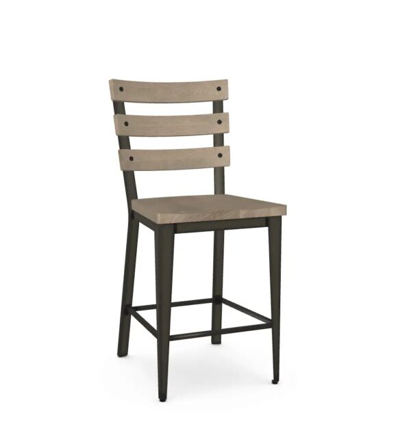 Dexter Stool w/Wood seat by Amisco
