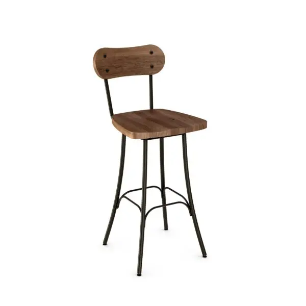 Bean Swivel Stool w/Wood Seat by Amisco