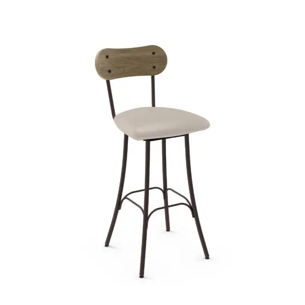 Bean Swivel Stool w/Fabric Seat by Amisco