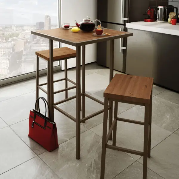 Bradley Stool w/Wood Seat by Amisco - Image 2