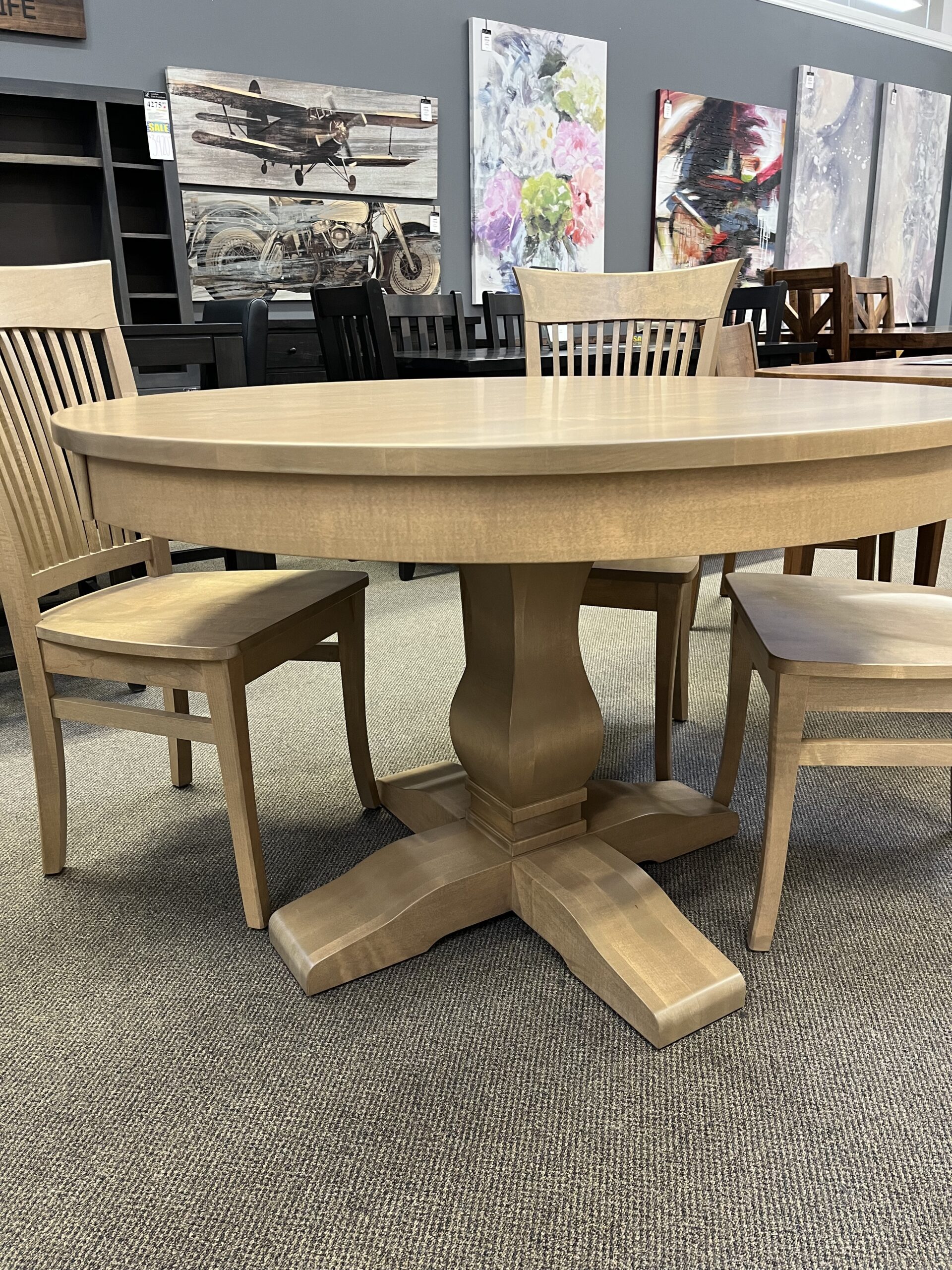 48" Round Cumberland & Stockholm Dining Set by Handstone - Image 2