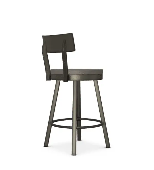 Lauren Swivel Stool w/Wood Seat & Metal Backrest by Amisco - Image 2