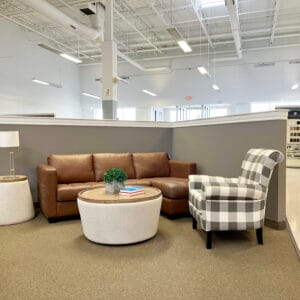 Barret Leather Sofa w/Chaise by Palliser