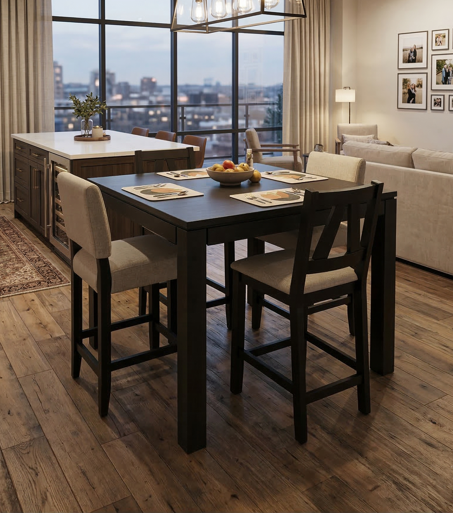 Contempo Harvest Counter Height Set by Handstone